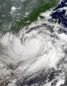 O furacão Yagi em sua intensidade máxima sobre o Mar da China Meridional em 5 de setembro | Foto: Wikimedia Commons