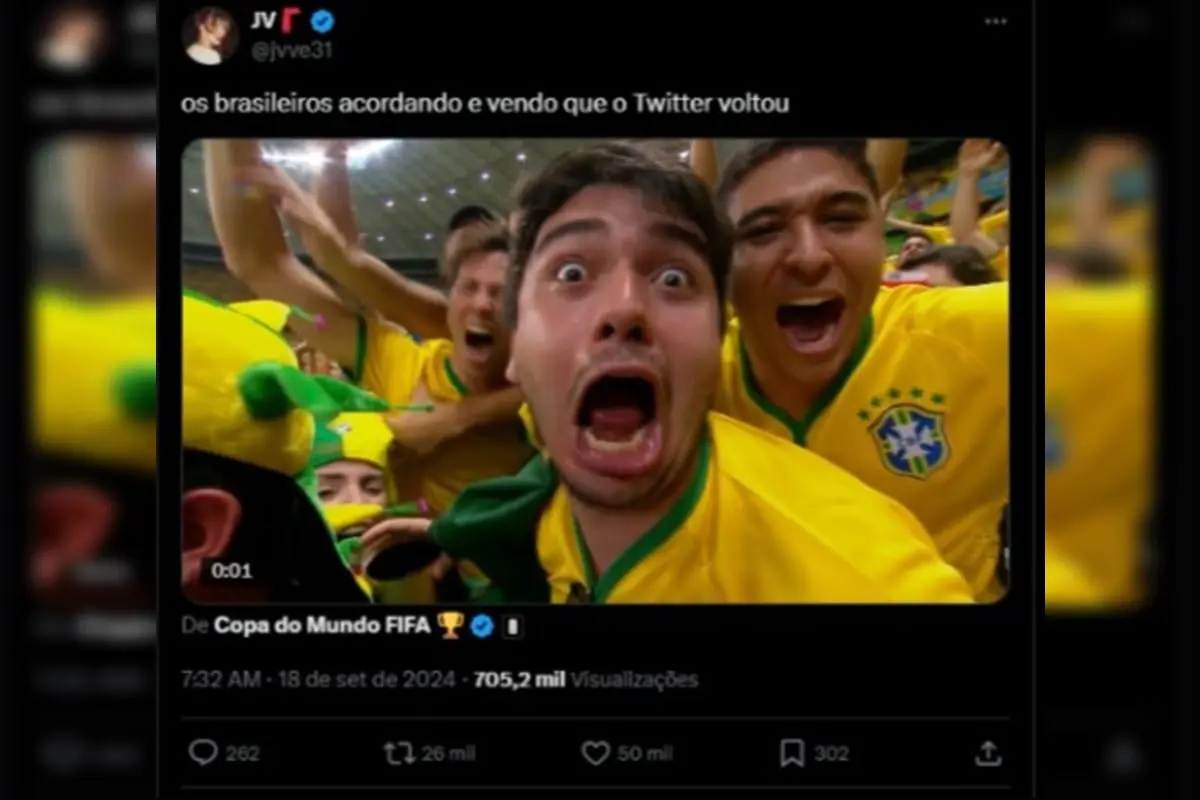 Meme sobre volta do Twitter/X