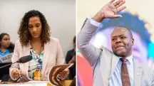 À esquerda, ministra Anielle Franco; à direita, ministro Silvio Almeida