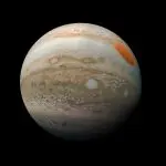 A vista impressionante da Grande Mancha Vermelha de Júpiter e do turbulento Hemisfério Sul, capturada pela sonda Juno, da Nasa 21/3/2019 | Foto: Divulgação/Nasa