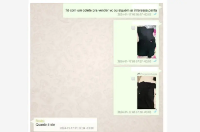 Venda de colete à prova de balas