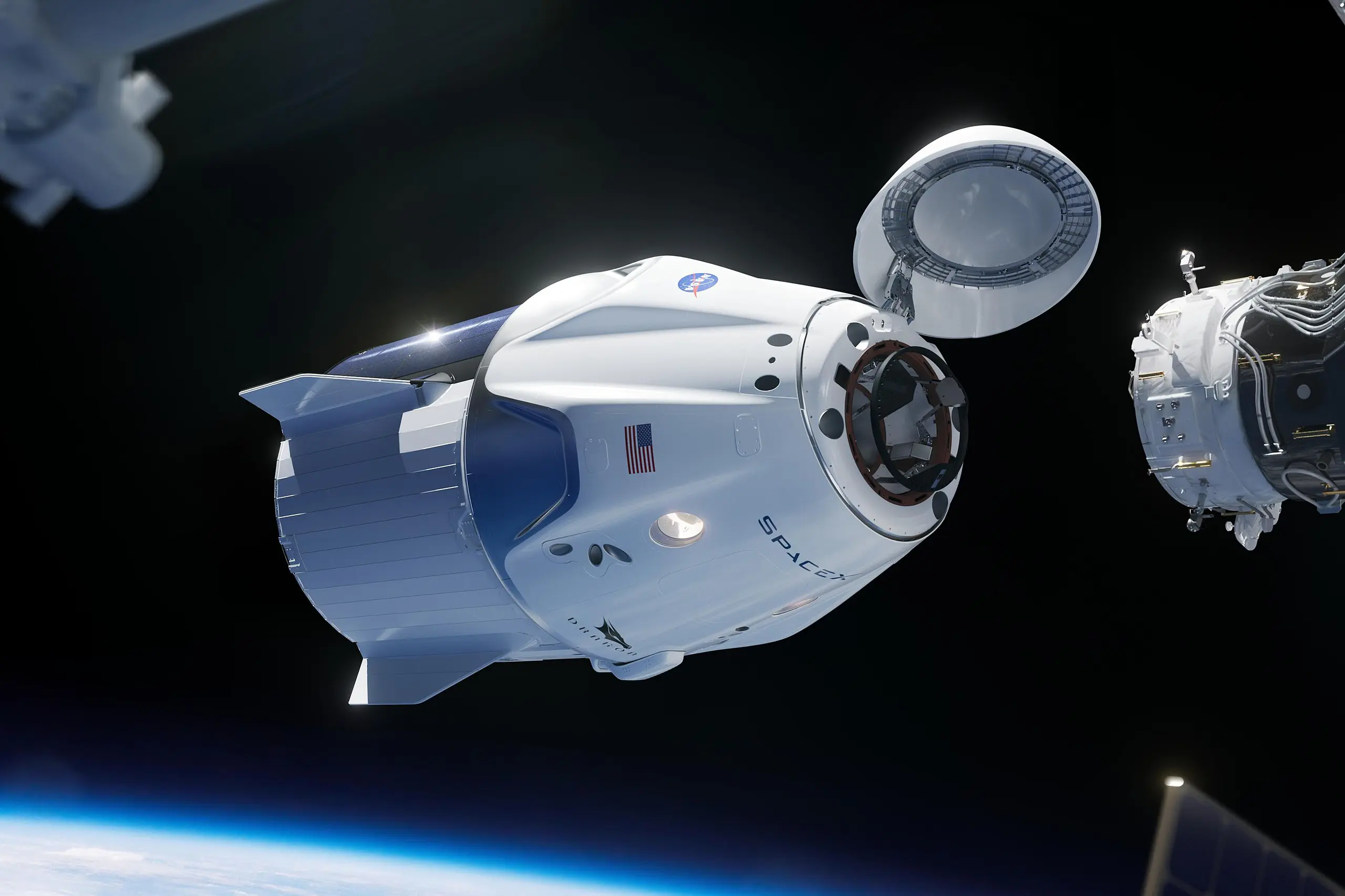 A cápsula Crew Dragon, da SpaceX