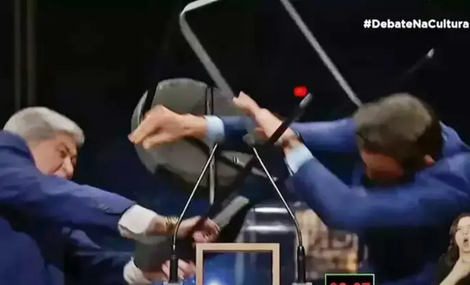 Datena já havia dado declarações contraditórias antes do debate sobre a possibilidade de agredir Marçal | Foto: Reprodução/TV Cultura