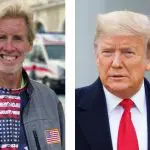 À esquerda, o suspeito do atentado; à direita, Donald Trump