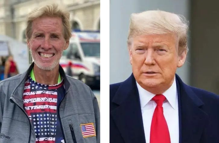 À esquerda, o suspeito do atentado; à direita, Donald Trump