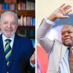 À esquerda, Lula; à direita, ministro Silvio Almeida
