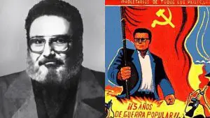 O terrorista Guzmán e uma propaganda do movimento comunista