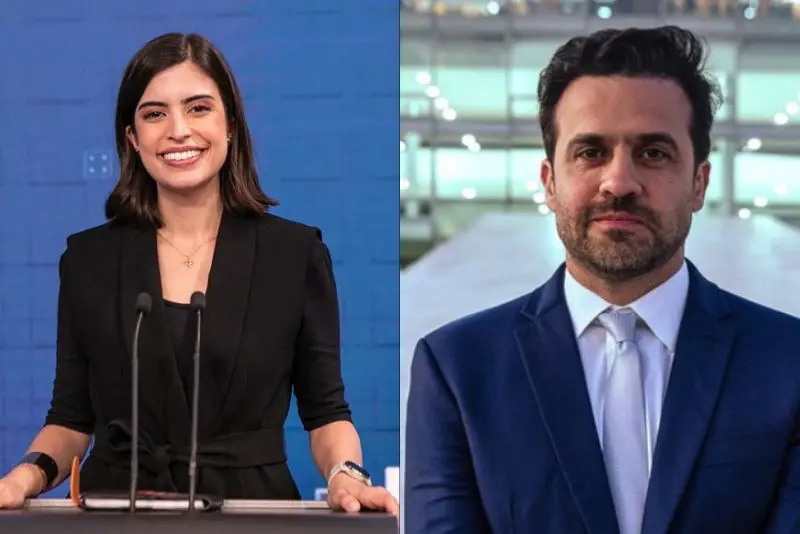 À esq., Tabata Amaral; à dir., Pablo Marçal