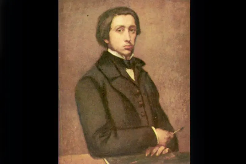Autorretrato do pintor Edgar Degas, de 1855