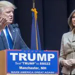 Donald Trump e sua mulher, Melania Trump