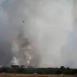 O Parque Nacional de Brasília continua a ser afetado pelas queimadas que tiveram início neste domingo, 15