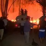 Apesar do incêndio ser de grandes proporções, não houve necessidade de evacuação dos moradores | Foto: Reprodução/EPTV