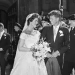 Registro do casamento de John F. Kennedy e Jackie Bouvier | Foto: Reprodução/Redes sociais