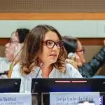 Janja deu a declaração nesta quinta-feira, 19, durante discurso no evento do Pacto Global, da Organização das Nações Unidas (ONU), em Nova York, nos Estados Unidos | Foto: Reprodução/Instagram