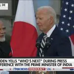 Joe Biden durante coletiva de imprensa