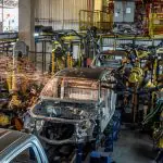 Linha de montagem da General Motors (GM), em São José dos Campos, interior de São Paulo (SP)