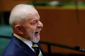 Lula, durante a 79ª Assembleia Geral das Nações Unidas na sede da ONU, em Nova York - 24/9/2024 | Brendan McDermid/Reuters; lula queimadas brasil