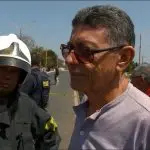 Motorista da van atingida por avião