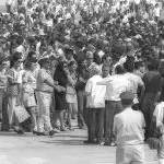 Pessoas se manifestam contra o Massacre de Munique