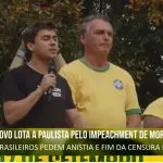 Nikolas Ferreira e Jair Bolsonaro em discurso na manifestação do 7 de Setembro