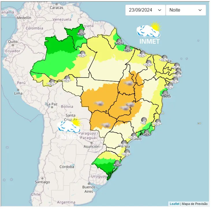 As máximas atingem 30°C na região central e na Serra do Rio Grande do Sul; 31ºC a 32°C no norte e noroeste do Estado e 27 a 28°C na Região Metropolitana de Porto Alegre | Foto: Divulgação/Inmet