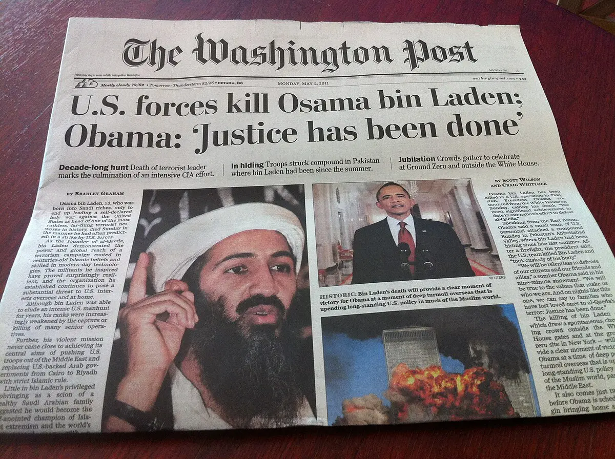 Osama bin Laden foi morto em 2 de maio de 2011 durante uma operação militar dos Estados Unidos 