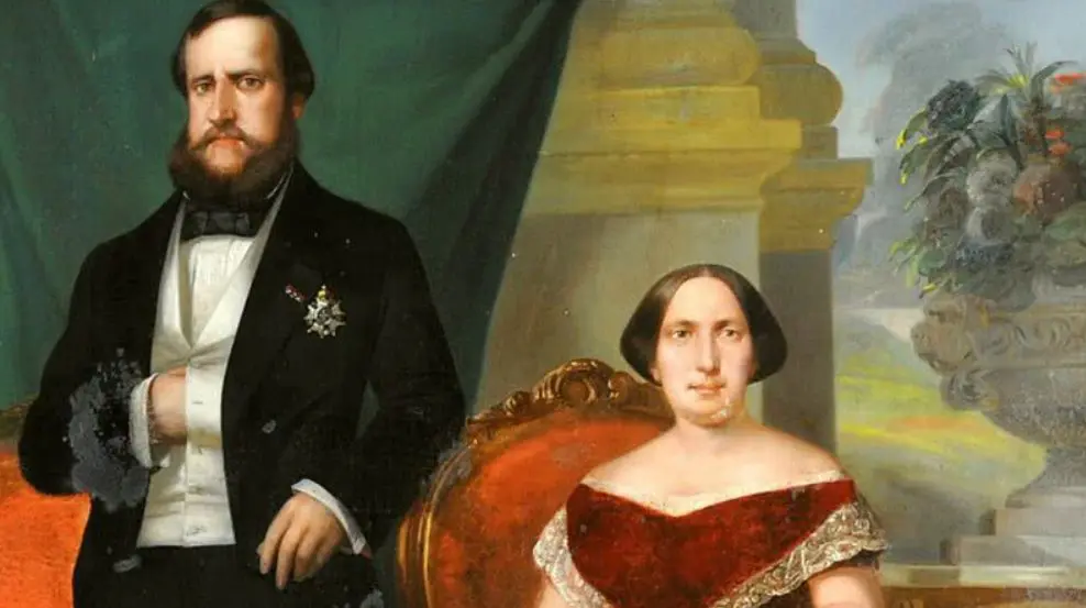 Quadro oficial de dom Pedro II e Teresa Cristina | Foto: Reprodução/Wikimedia Commons