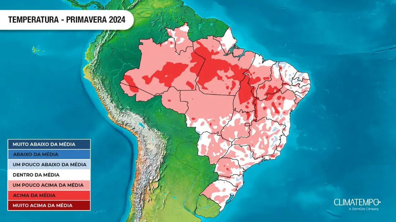 Esse cenário se deve ao retorno mais consistente das chuvas, que ajudará a equilibrar o calor | Foto: Divulgação/Climatempo