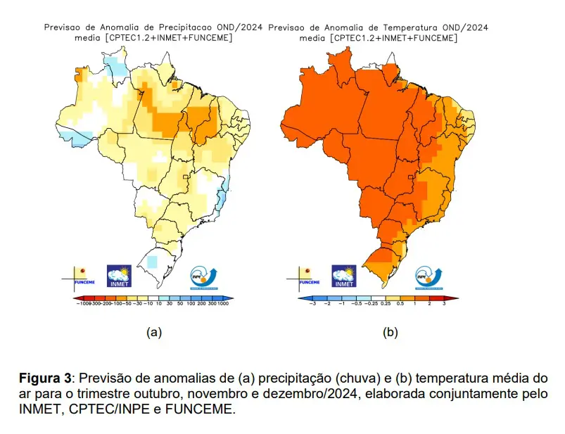 O Inmet sugere que o sul do Amazonas, região com alta incidência de incêndios florestais, continuará enfrentando seca e queimadas até outubro | Foto: Divulgação/Inmet