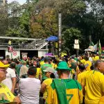 Manifestantes na Avenida Paulista