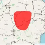 Mapa do Inmet indica área de atuação do alerta vermelho desta quarta-feira, 18 | Foto: Reprodução/Inmet - matopiba