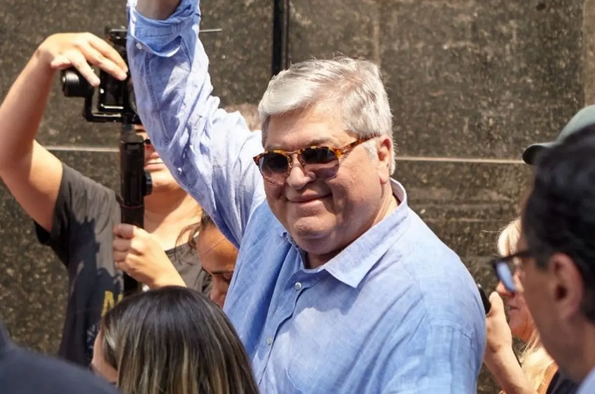 José Luiz Datena durante evento com apoiadores