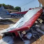 Duas pessoas ficaram feridas com gravidade em queda de avião | Foto: Reprodução/Redes sociais