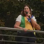 Bia Kicis durante ato pela anistia na Avenida Paulista - 7/9/2024 | Foto: Reprodução/YouTube