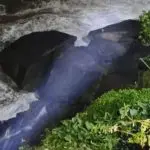 Região de naufrágio em São Vicente, no litoral de São Paulo: conhecida como 'Garganta do Diabo', área tem rochas, fortes correntes e altos índices de afogamento | Foto: Reprodução/Grupamento de Bombeiros Marítimo