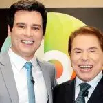 Foto de Celso Portiolli e Silvio Santos