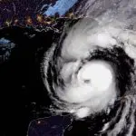 Imagem de satélite mostra o furacão Helene se aproximando dos EUA | Foto: Administração Oceânica e Atmosférica Nacional