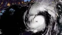 Imagem de satélite mostra o furacão Helene se aproximando dos EUA | Foto: Administração Oceânica e Atmosférica Nacional