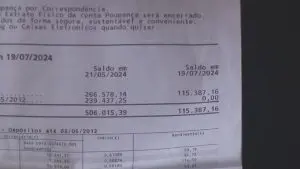 Extrato bancário das vítimas mostra diferença no saldo entre maio e julho: somente neste período, subtração de R$ 391 mil | Foto: TV Globo/Reprodução