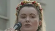Julia Zanatta discursa em trio elétrico, na Avenida Paulista — São Paulo, 7 de Setembro de 2024 | Foto: Reprodução/YouTube/Revista Oeste