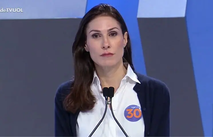 Marina Helena (Novo) participou de debate da RedeTV nesta terça-feira, 17 | Foto: Reproduçao/RedeTV