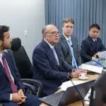O ministro Gilmar Mendes durante audiência conciliatória no STF | Foto: Divulgação/Antonio Augusto/STF