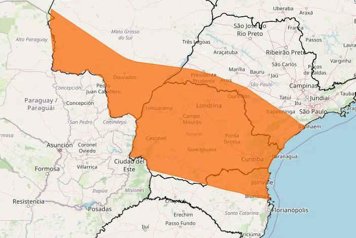 Alerta Inmet perigo de tempestades