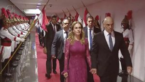 Alexandre de Moraes e sua mulher. | Foto: Reprodução/TSE