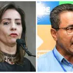 Emília Corrêa, à esquerda do leitor, e Luiz Eduardo, à direita | Foto: César de Oliveira/Câmara Municipal de Aracaju/Reprodução/Imprensa24h