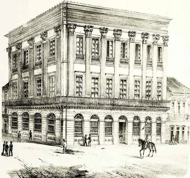 Edifício que entre 1854 e 1926 abrigou a sede do Banco do Brasil, na Rua da Alfândega, no Rio de Janeiro | Foto: Agência Senado