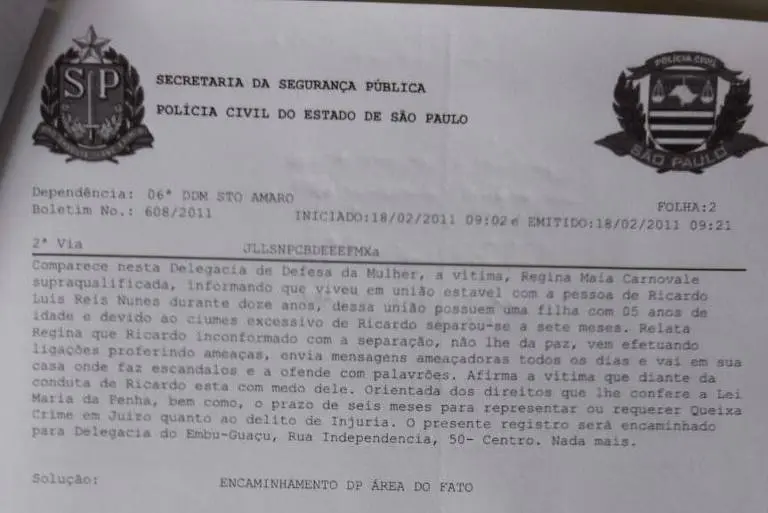 Boletim contra Ricardo Nunes
