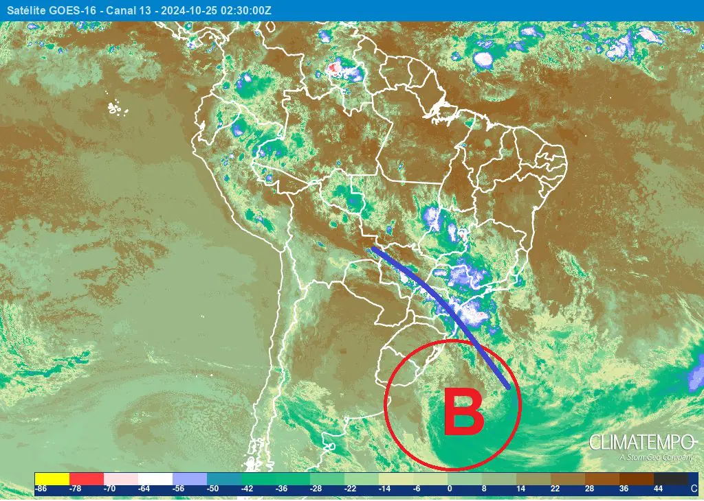 Chegada de ciclone extratropical