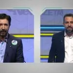 Ricardo Nunes e Guilherme Boulos durante debate na TV Gazeta | Foto: Reprodução/TV Gazeta