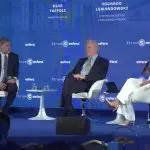 Painel com os ministros do STF Dias Toffoli e Ricardo Lewandowski no II Forum Internacional Esfera Brasil, neste ano, em Roma: patrocínio da J&F e avanço sobre o espaço do Grupo Lide, de João Doria | Foto: Divulgação/Esfera